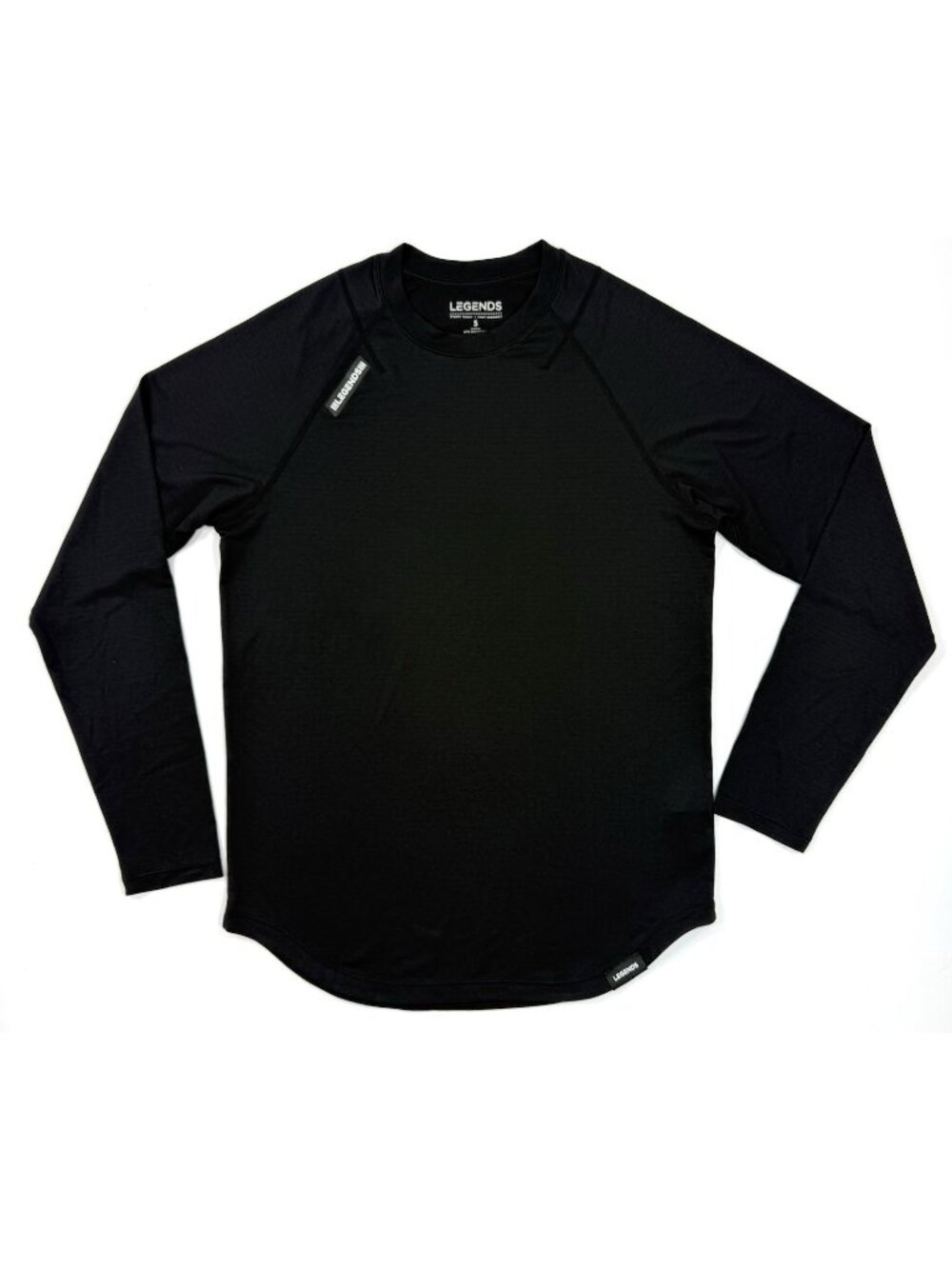 Legends Mens Enzo Long Sleeve Tee Shirt Sz Small Black Athletic Workout Gym